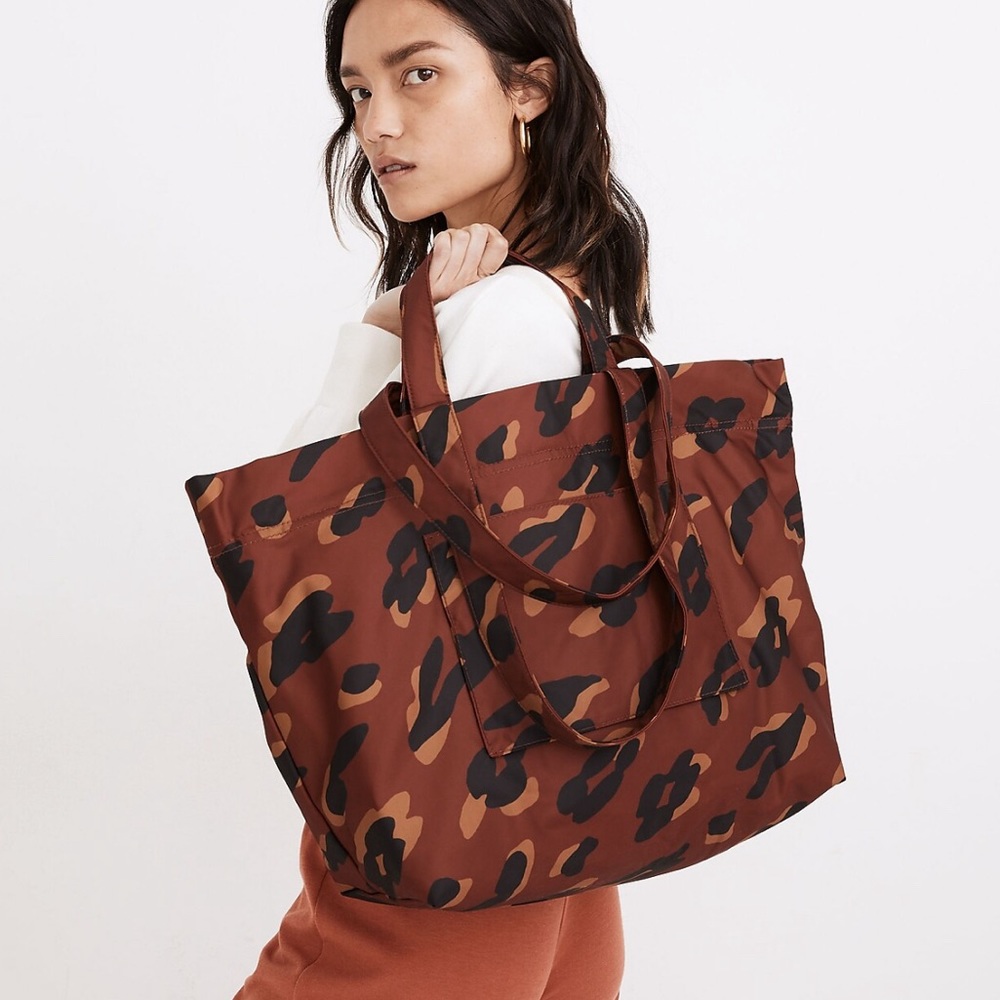 Madewell Brown and Black Tote Bag